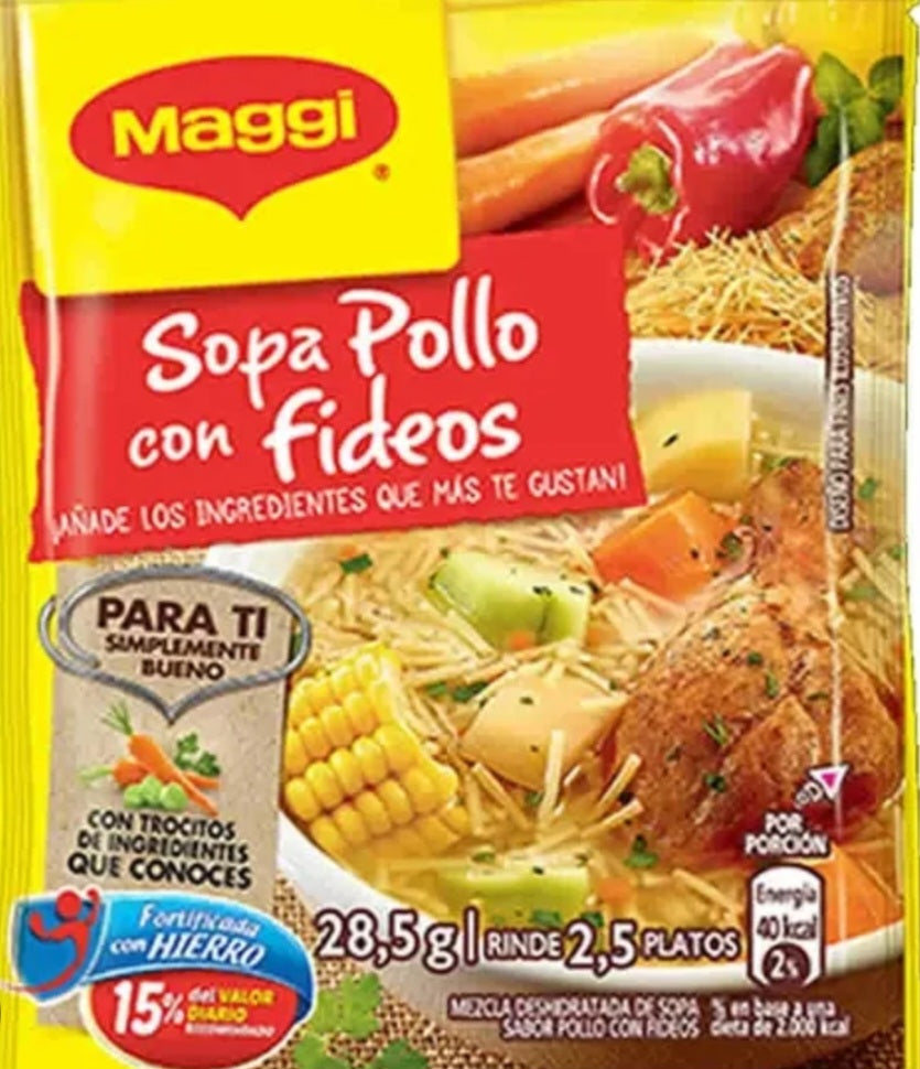 SOPA MAGGI POLLO CON FIDEOS