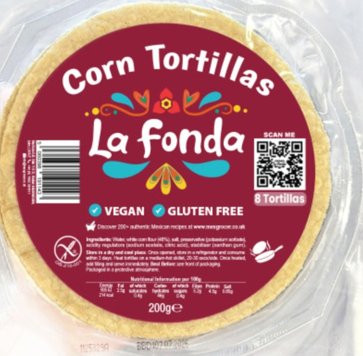 TORTILLA MAIZ 8UN