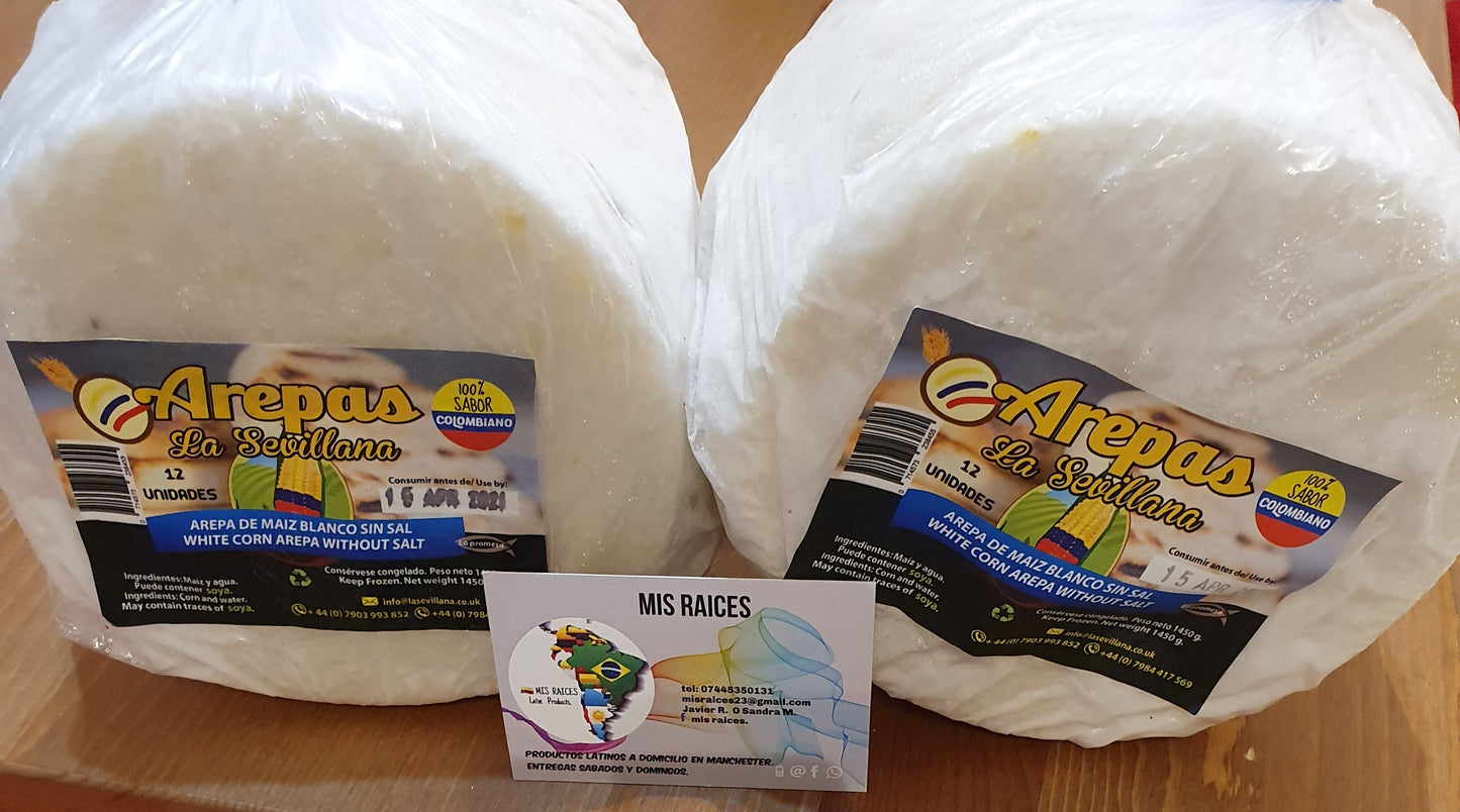 AREPAS DE MAIZ X 12UN 1450gr