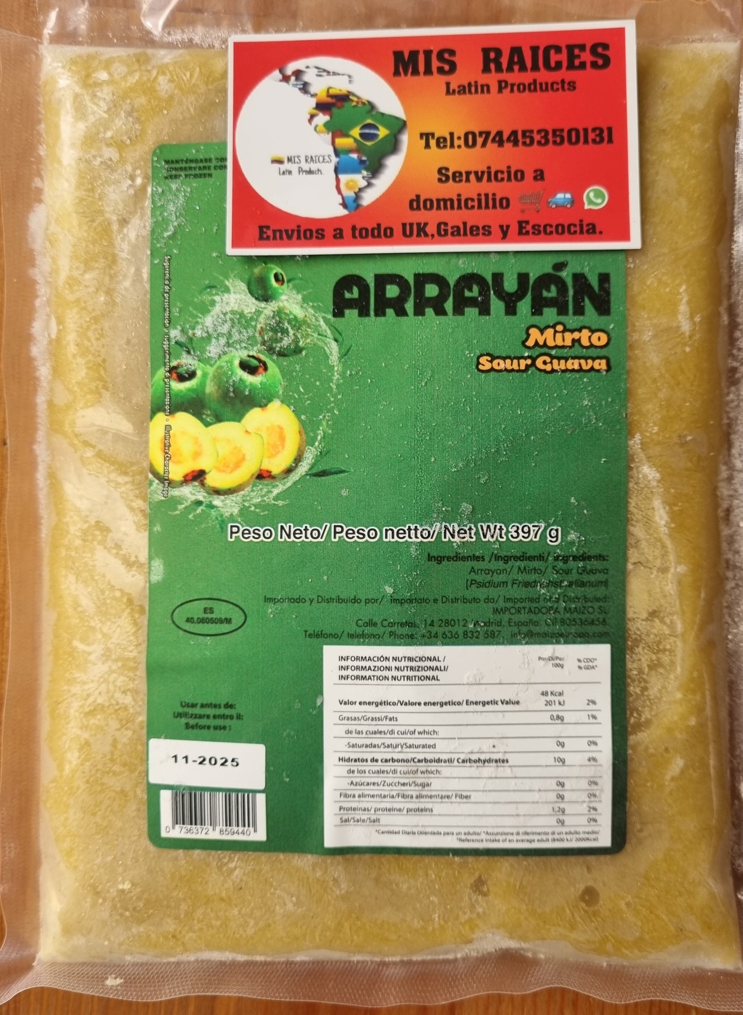 PULPA DE ARRAYAN 397gr