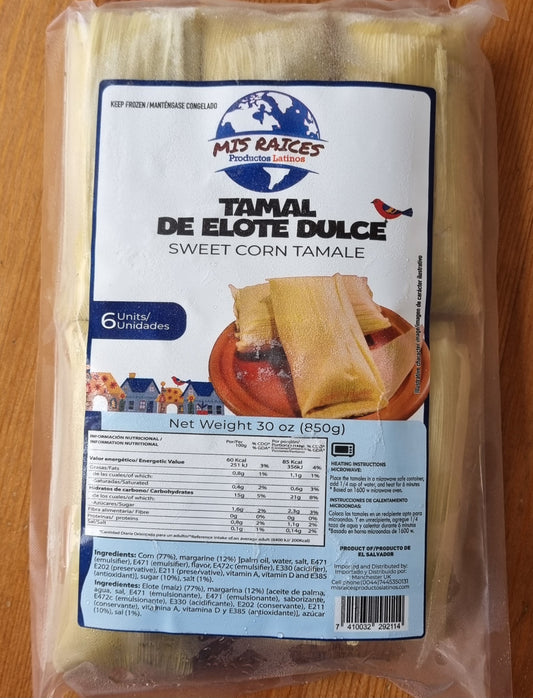 TAMALES DE ELOTE 6UN 900GR