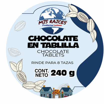CHOCOLATE EN TABLILLA  225gr