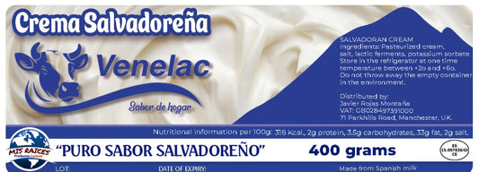 CREMA SALVADOREÑA 250gr