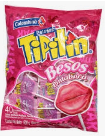 PALETA TIPITIN BESOS X 24UN