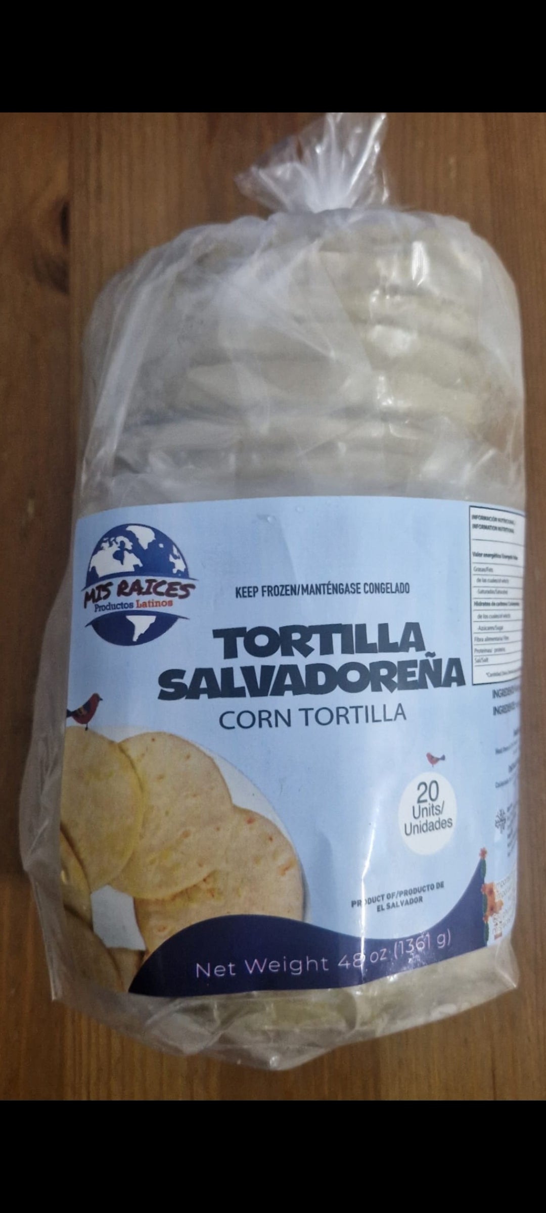 TORTILLAS SALVADOREÑAS 2OUN 1380gr